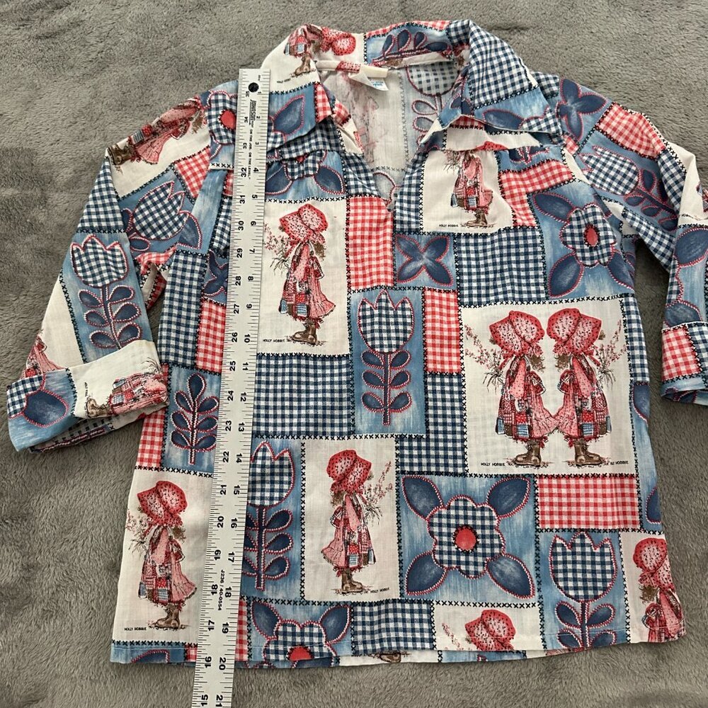 Vintage Holly Hobbie Shirt Blouse Youth Kids Girls size 12 - Picture 5 of 6